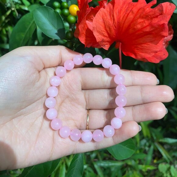 Katmandu Trading Company Jewelry - 8MM Rose Quartz Bead Bracelet